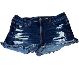 American Eagle Outfitters Dark Blue High Waist Shorts